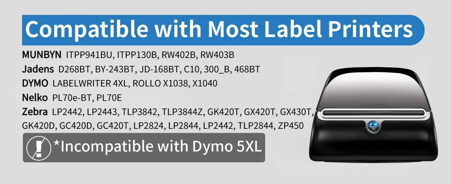 4x6 Thermal Labels 500/Stack, HUOJI Shipping Thermal Labels 4x6 Fanfold Compatible with Rollo, Zebra, MUNBYN Printers (Commercial Grade) showcase